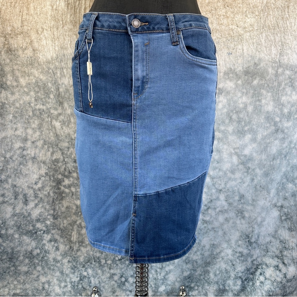 💙Most Wanted 🩵 NWT Denim Patchwork Pencil Skirt